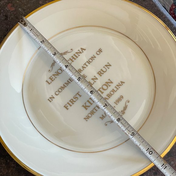 Lenox China First Kiln Run, Kinston, NC Plant May 1, 1989 Dinner Plate 10.5” - Picture 3 of 4